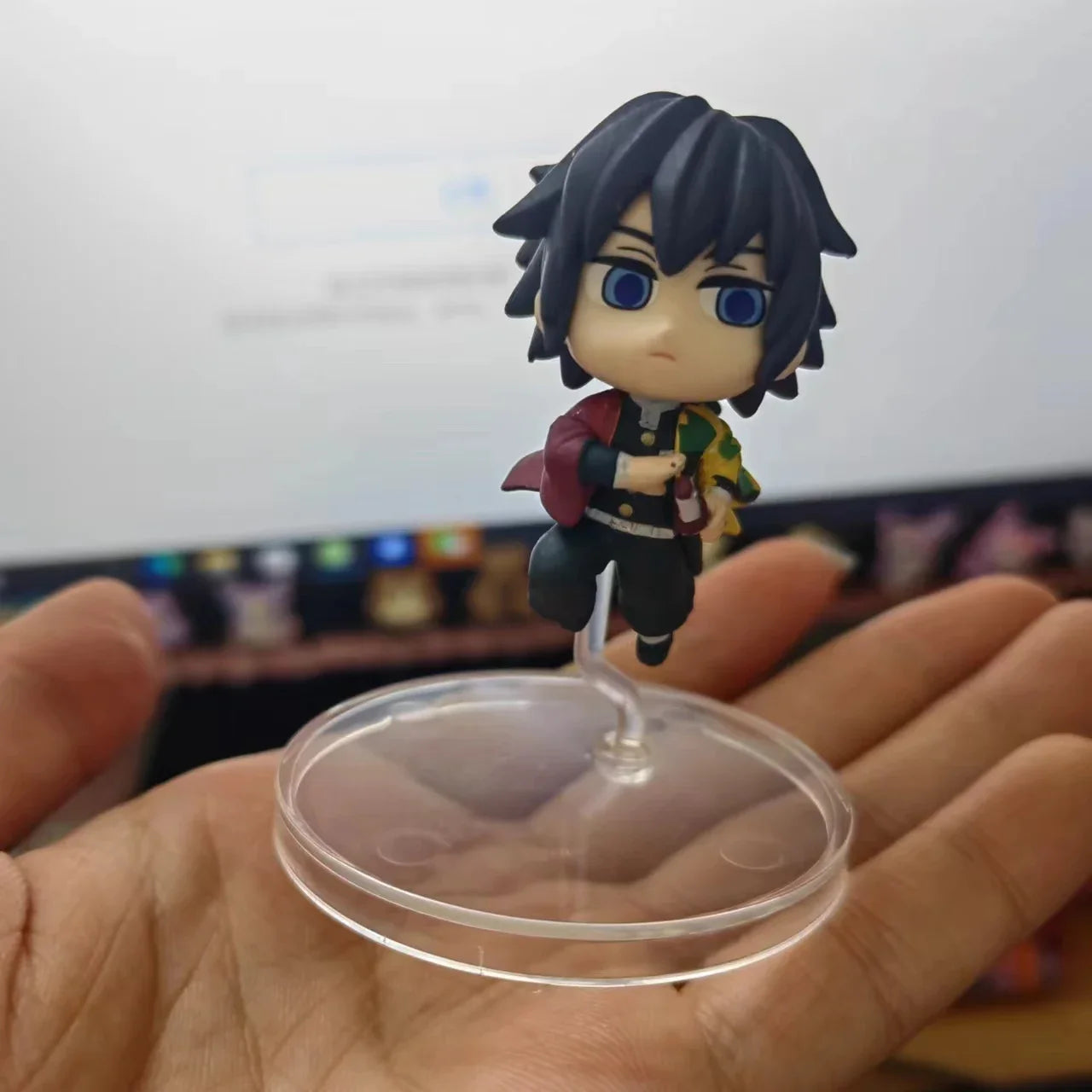 Genuine Action Figure Demon Slayer Iguro Obanai Tomioka Giyuu Kanroji Mitsuri Tokitou Muichirou Cute Q-version Model