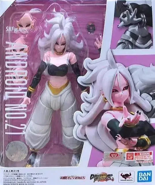 Bandai In Stock Shf Dragon Ball Z Android 21 S.h.figuarts Genuine Collectible Action Figure Anime Model Toys Gift Anime Series