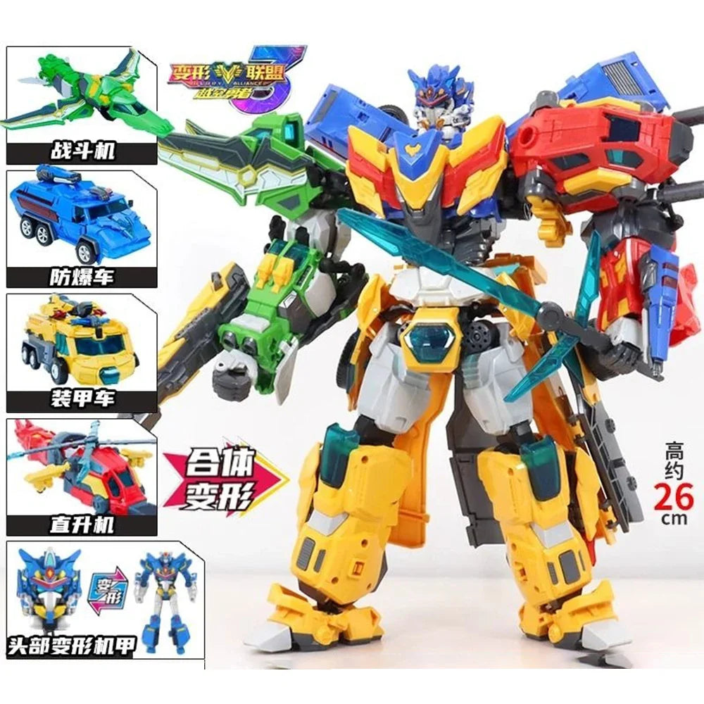 8 in 1 Transformation Toys Robot Car Plastic Model Toys Action Figure Anime Movie Series ABS 35CM Children Birthday Gift