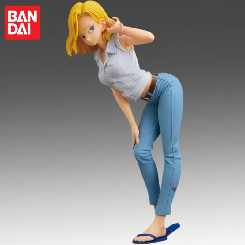 Auf Lager Bandai Original Banpresto Dragon Ball Android 18 Actionfigur Modellpuppe Brandneu Verpackt Garagenornamente Sammlerstück