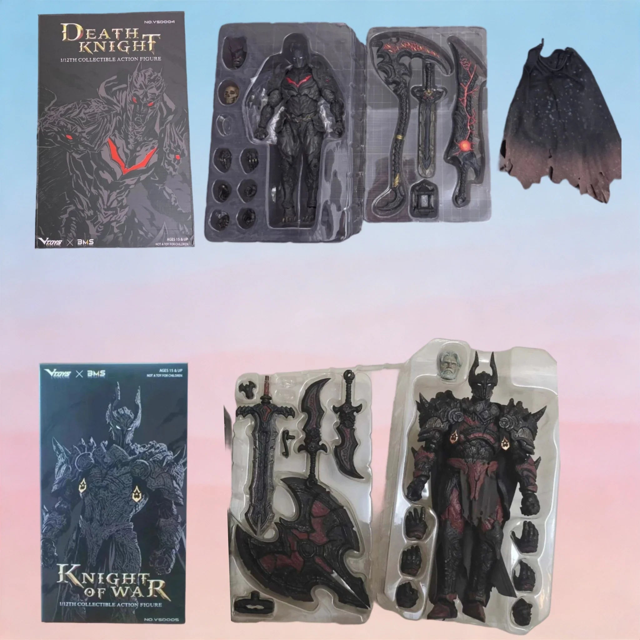 Auf Lager VTOYS X BMS War Knight: Der rücksichtslose Todesritter Hell Batman 1/12 Actionfigur Modell Sammlergeschenk