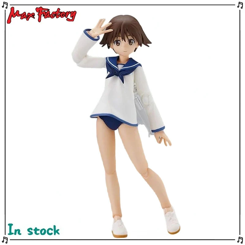 Original Max Factory Figma #074 Strike Witches Miyafuji Yoshika Anime Figures Model Toys Gift Collection