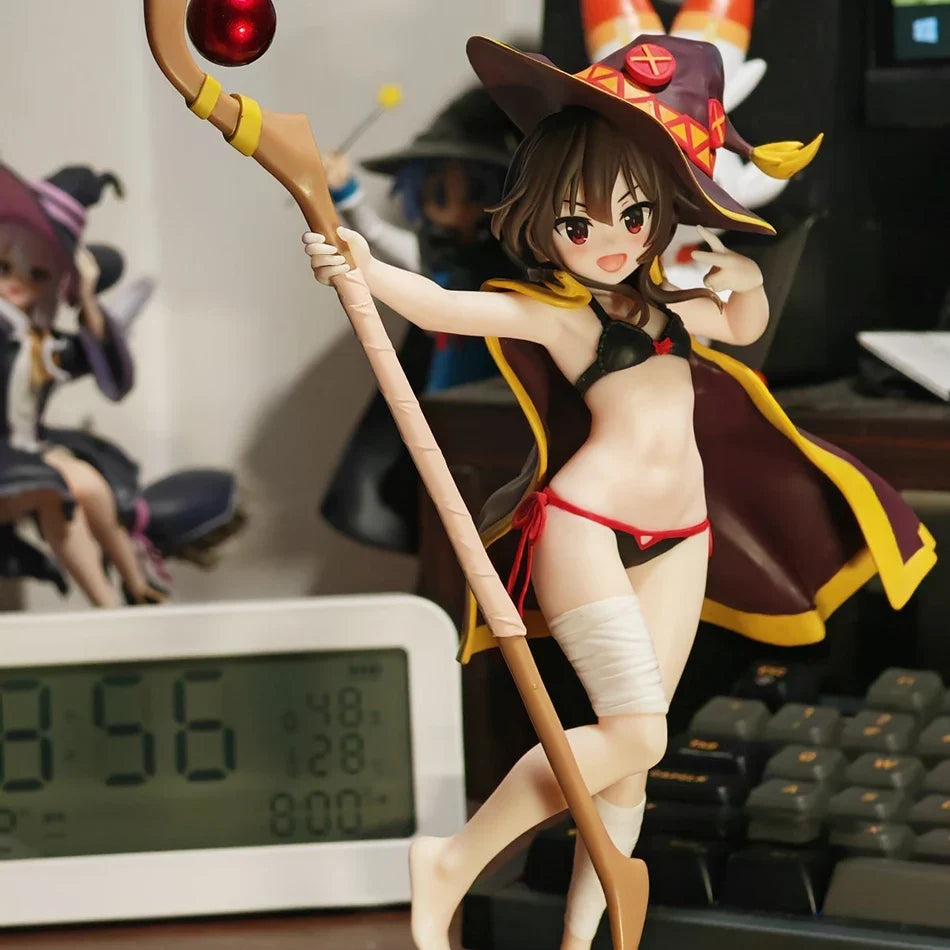 2025 New Anime God's Blessing on This Wonderful World 18cm Megumin Action Figure Cute Figurine Decor Statue Dolls
