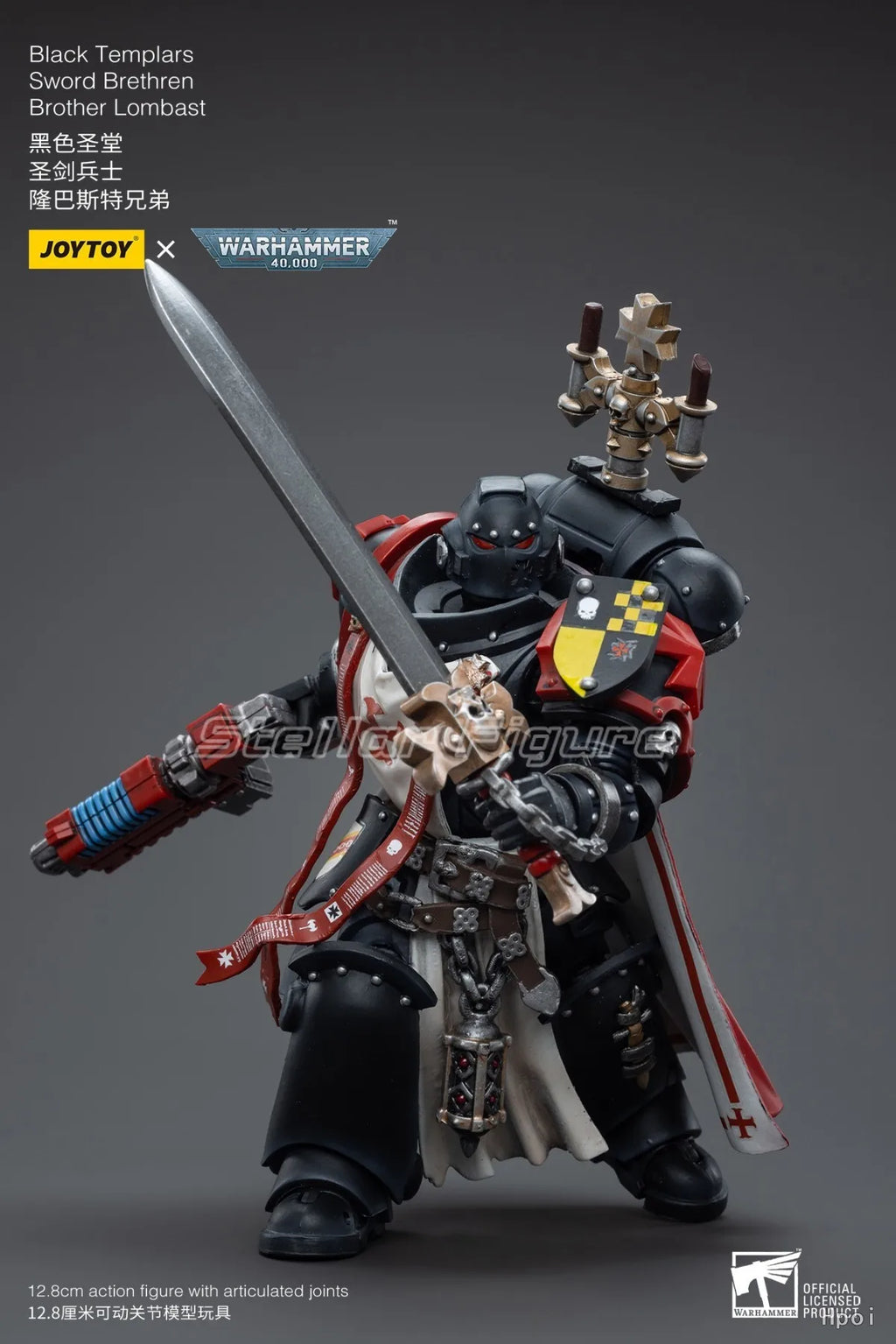 【SF】JOYTOY 1/18 Action Figure Black Templars Sword Brethren Brother Dragen Lombast Model Toys Gifts Collection Ornaments