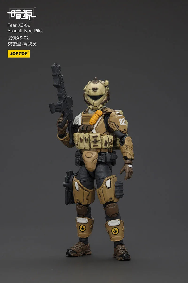 JOYTOY Dark Source 1/25 Fear XS-01 Night Raid XS-02 Assault XS-03 Tactical Pilot Action Figure Mini Soldier Figurine Model Toy