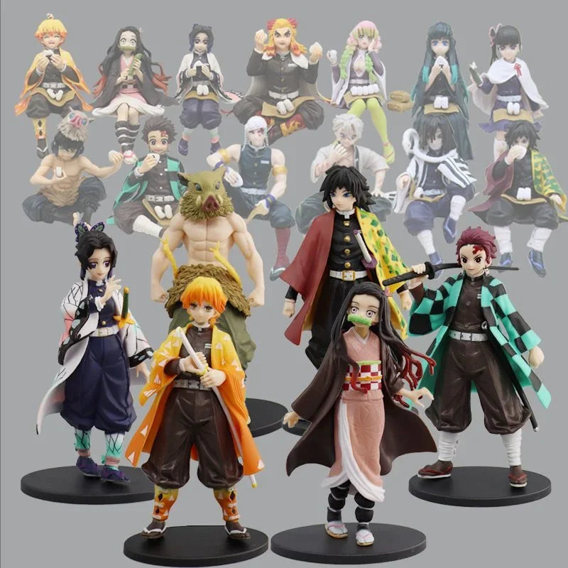 Anime Demon Slayer Action Figures Kimetsu No Yaiba Shinobu Nezuko “PVC” Dolls Model Collection Ornaments Japan Derivatives Toys