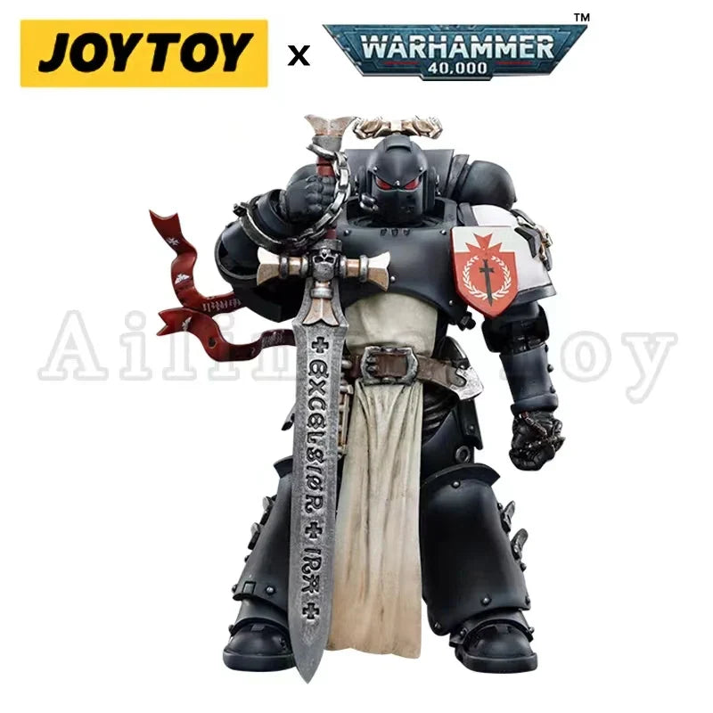 JOYTOY 1/18 Action Figure Black Templars The Emperors Champion Rolantus Re-issue Version Anime Military Model