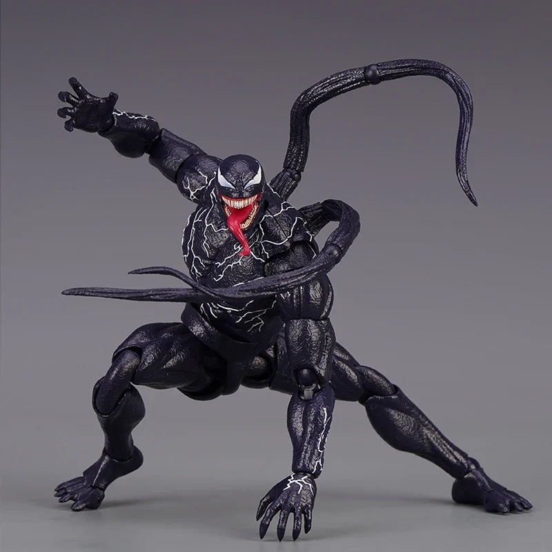 SHF Venom Action Figure Joint Movable Toys Venom 2 Symbiont Change Face Statue Model Doll Collectible For Toy Gift