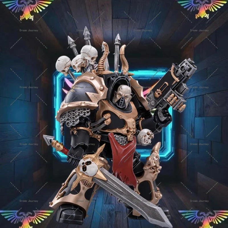 In stock Dark Source JOYTOY Warhammer 40k 1/18   Chaos Terminator Brother Gnarl   Action Doll Toy Collection