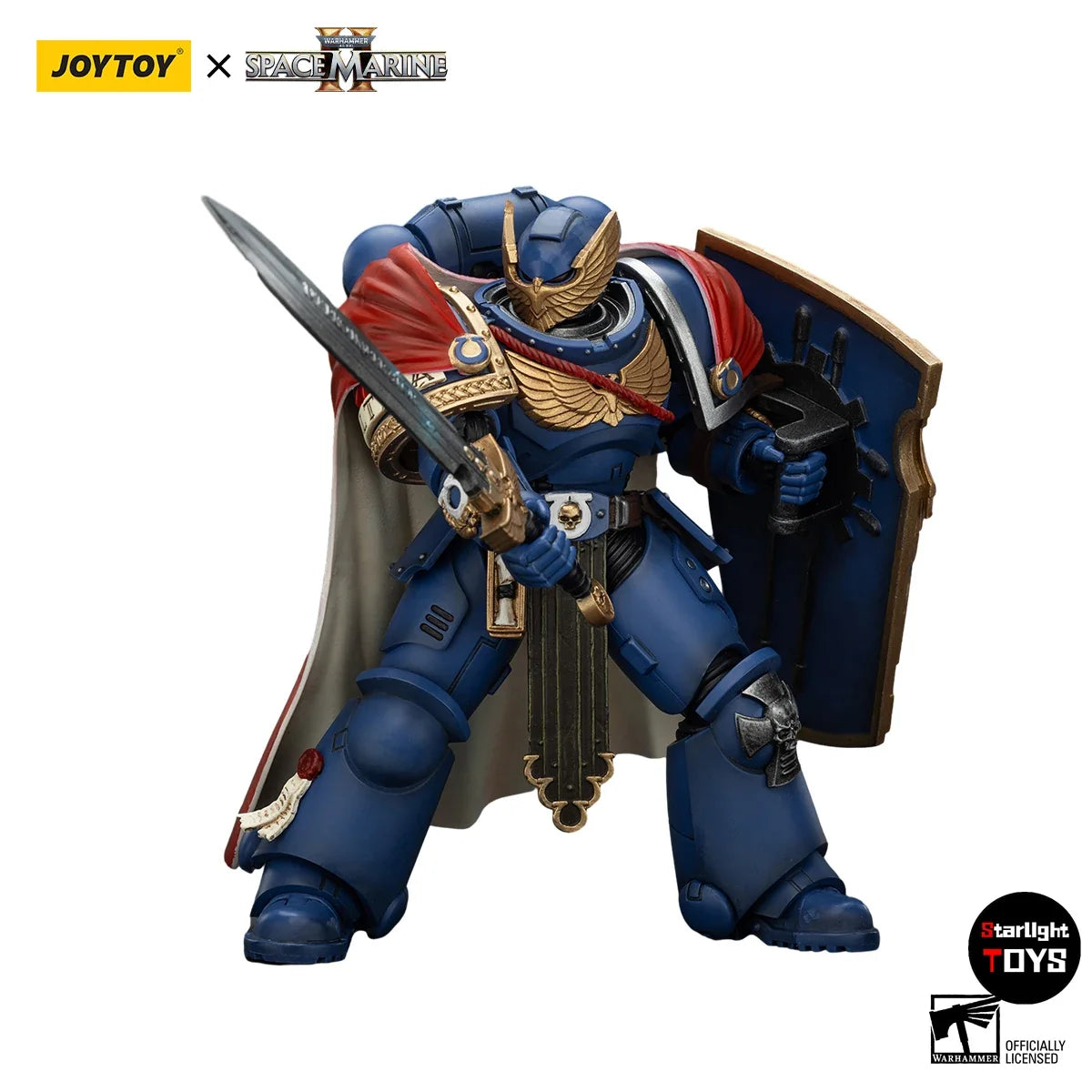 JOYTOY 1/18 Action Figure Warhammer 40K Ultramarines Victrix Honour Guard WithStorm Shield and Power Sword Model Toy Gifts