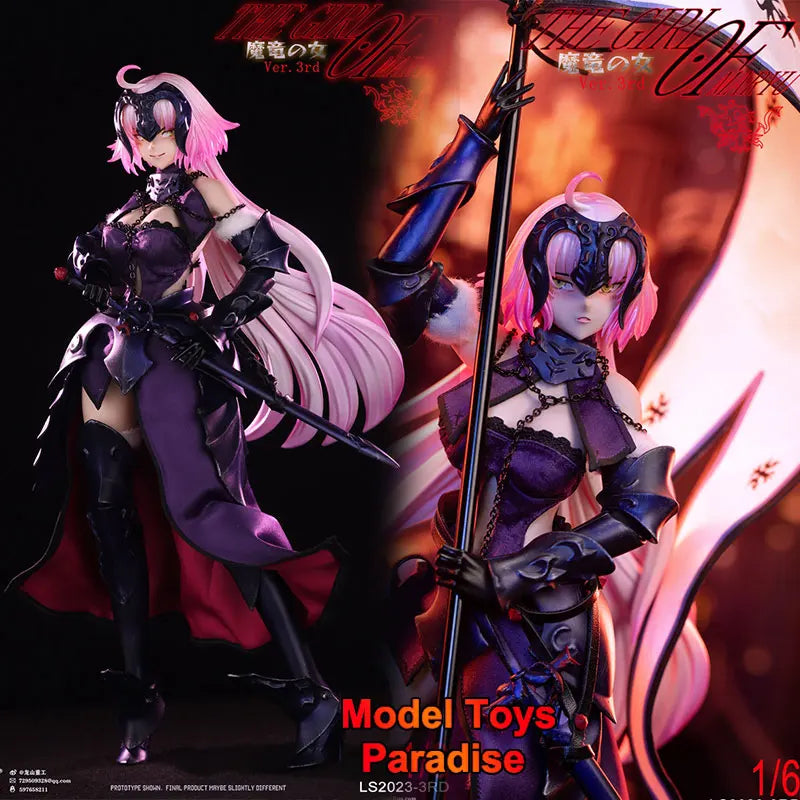 LS2023-3RD 1/6 Collectible Toys Devil Dragon Ver.3rd  "Joan of Arc 2.0" With 4 Replacement Face Woman Soldier 12'' Action Figure