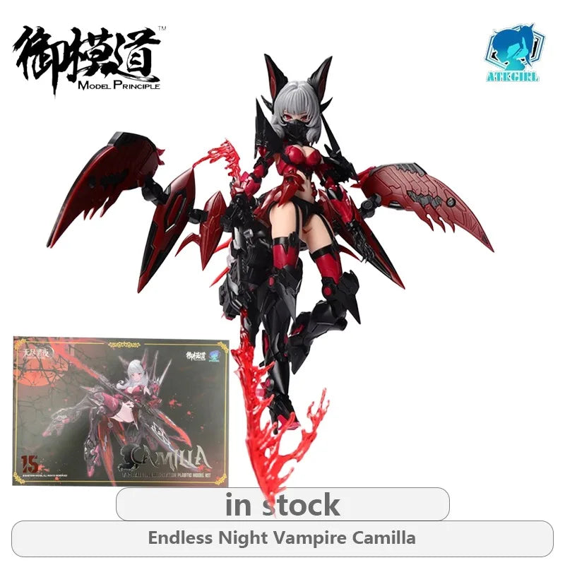E-Model Osoriginal A. T.K.GIRL Endless Night Vampire Camilla Anime Action Figure Assembly Model Toys Ornaments Gifts for Boys
