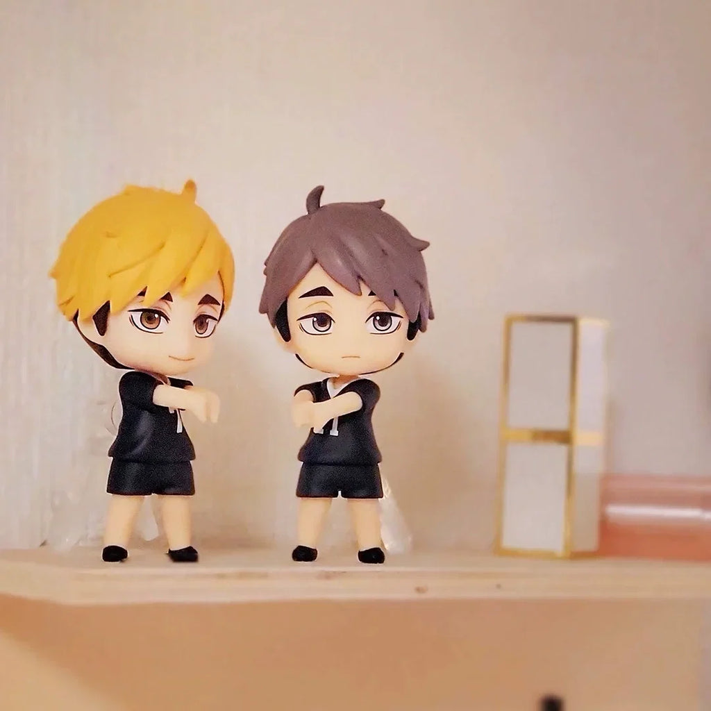 8 Pcs/Set Second Generation Haikyuu Volleyball Junior Figure Q Version 7.5cm Shoyo Hinata Sugawara Koushi Wholesale Dolls