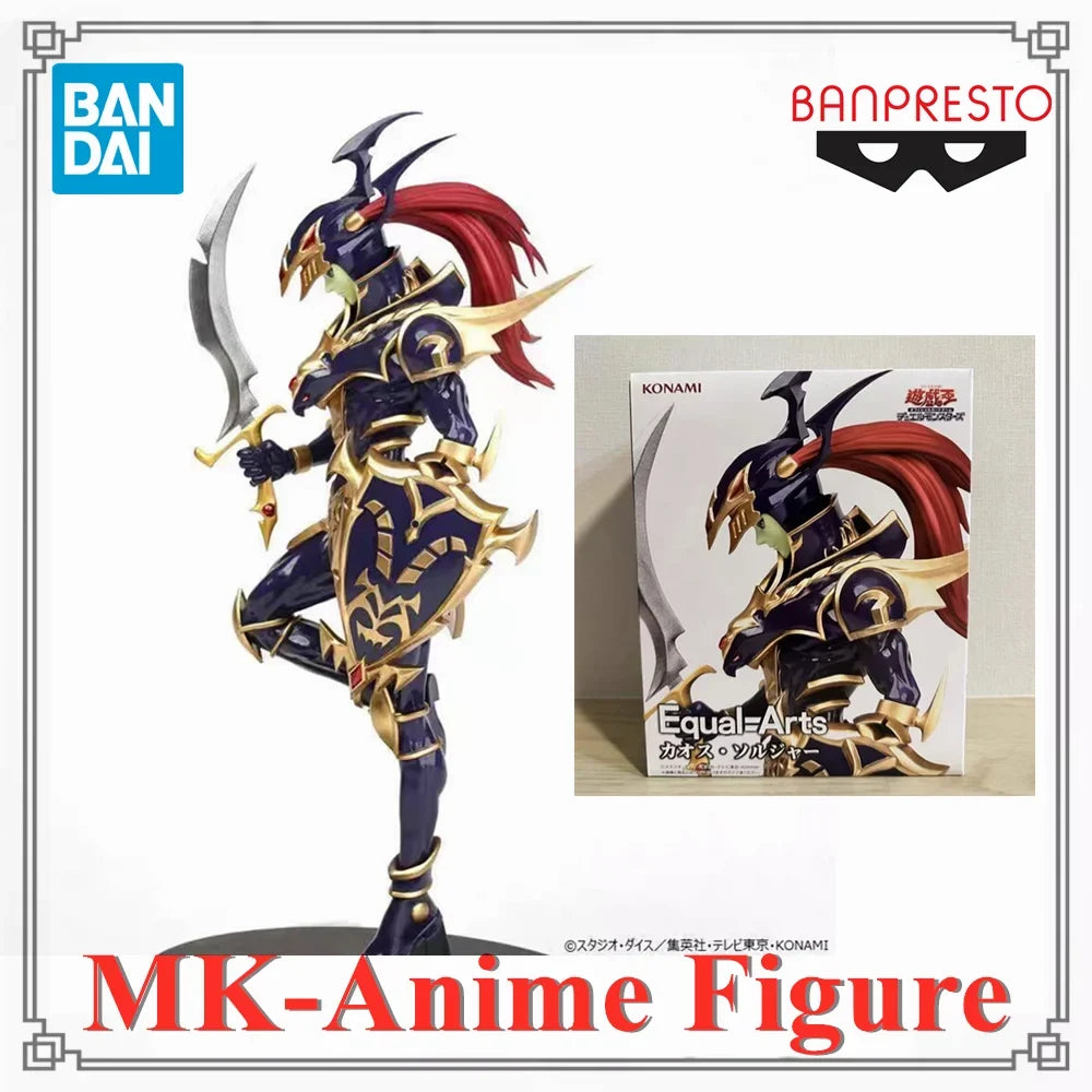 Bandai Original KONAMI Yu-Gi-Oh! Legion Black Luster Soldier Anime Figure Action Figurine Toys PVC Model Collection Doll Gift