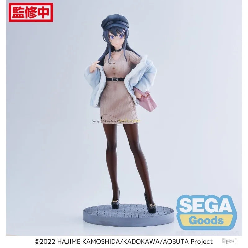 In Stock Original Young Pig Guys Don't Dream of Bunny Girl Senpai Sakurajima Mai Casual Cloth Anime Figure Model Toys Ornaments