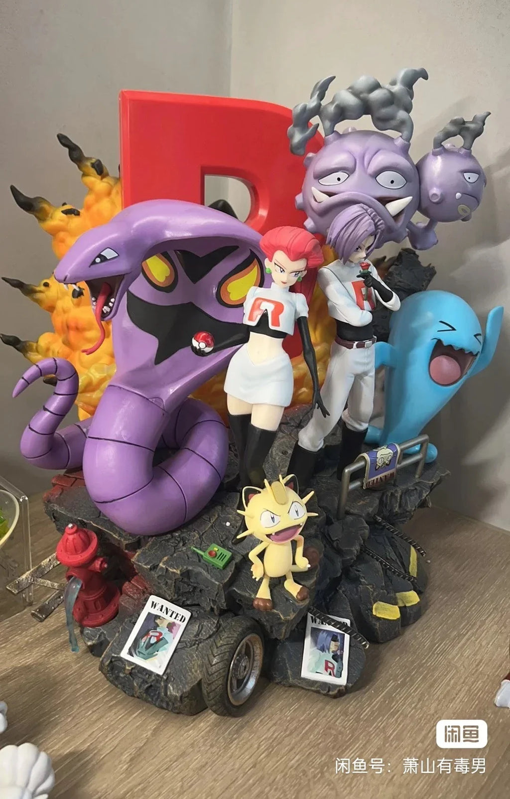 Pokemon Egg Rocket Team Shuttle Galaxy Collectible Action Figure - Handmade Doll Statue Large Pendant for Desktop Decoration