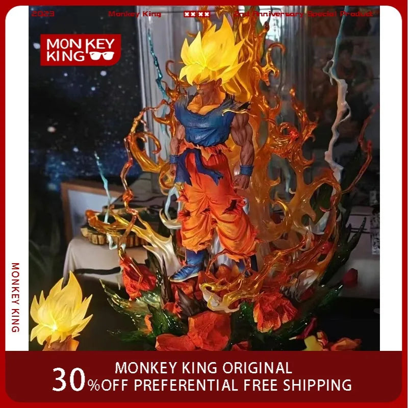 60cm Dragon Ball Figure Super Saiyan Son Goku High-end Anime Model Resin Collection System Desktop Ornaments Holiday Gift Toys