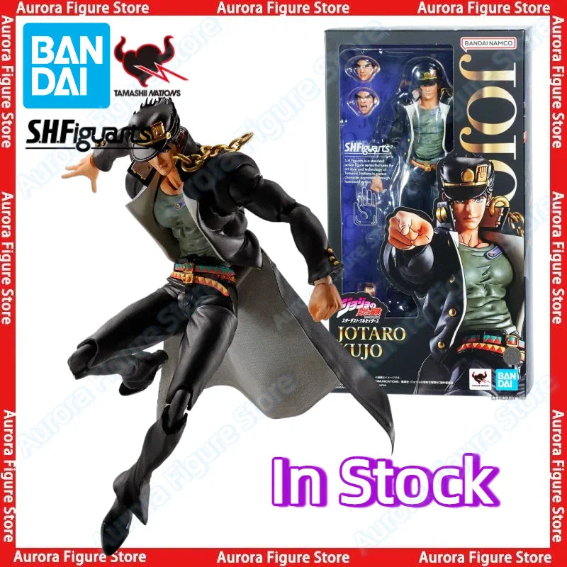 Auf Lager Bandai S.H.Figuarts SHF JoJo's Bizarre Adventure Jotaro Kujo Stardust Crusaders Anime Actionfiguren Spielzeugmodelle PVC