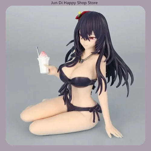 10cm PVC Swimsuit Sitting Pose Anime Girl Figure Statue Desktop Decoration Collectible Gift for Friends Anime Lovers