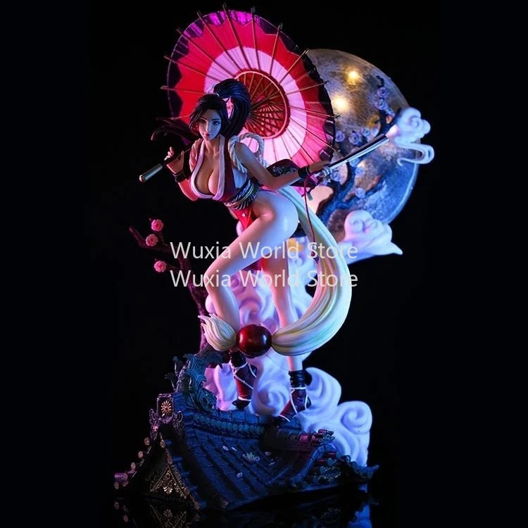 New 61cm Mai Shiranui Figure The King of Fighters XIV Anime Figures Beautiful Girl Collection Light-up PVC Decorations Best Gift
