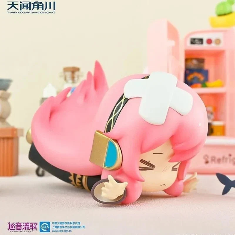 Hatsune Miku Animation Game Peripheral Toys Fall Over Q-Version Anime Figures Action Model Collection Kaito Meiko Lin Len Luka