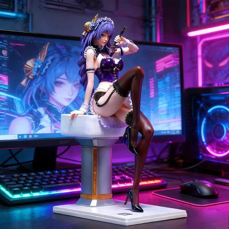 Neu 41,5 cm Anime Genshin Bathroom Impact Figur Raiden Shogun Actionfiguren PVC Statue Modell Sammlung Spielzeug Geschenke Fans