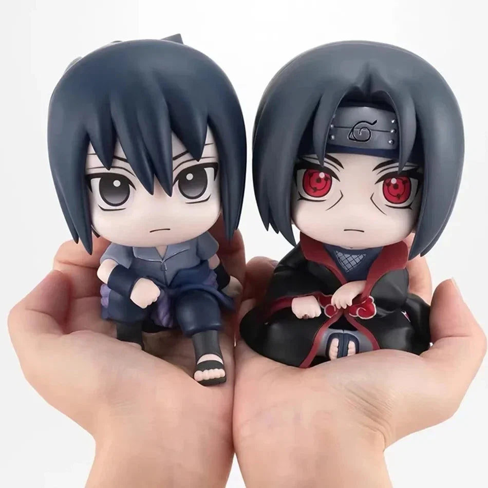 10cm Naruto Anime Figure Uzumaki Naruto Kakashi Uchiha Sasuke Itachi Cute Toys Q Figurals Action Figurine Model