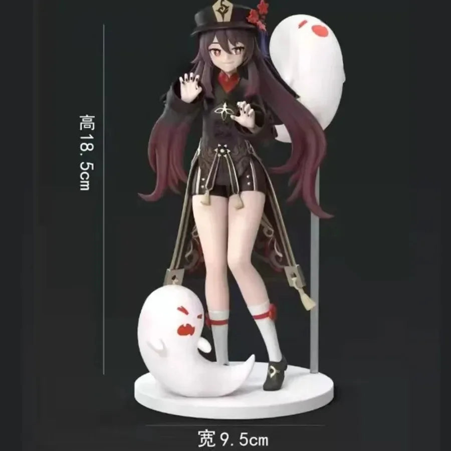20CM Game Genshin Impact HuTao Figure Seventy-seventh Wang Sheng Hall Master Desktop Figurines PVC Model Dolls