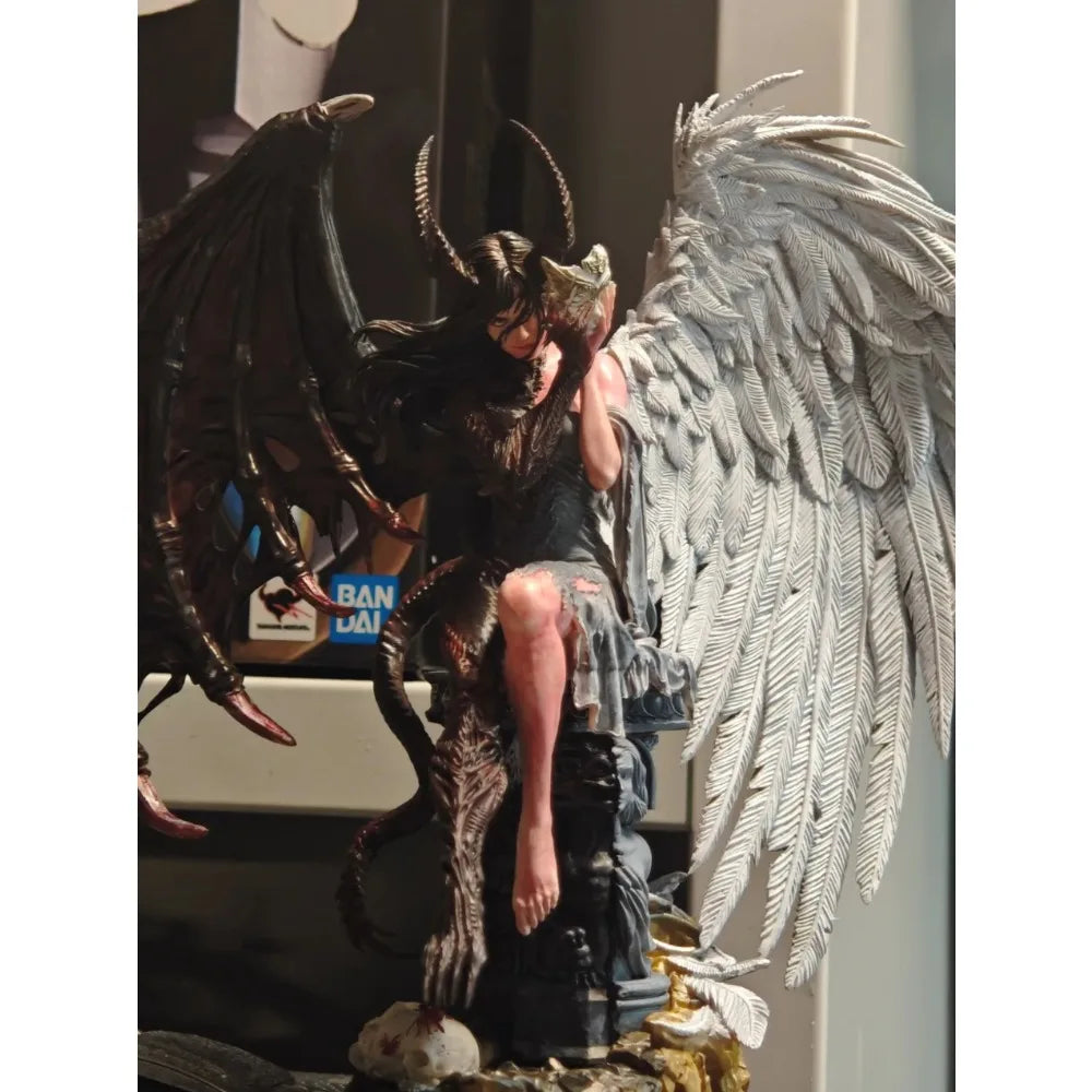 14cm/17cm/20cm/23cm Evil Angel Witch No Coloring White Model 3D Printed Self-assembly DIY Coloring Figurines Miniatures