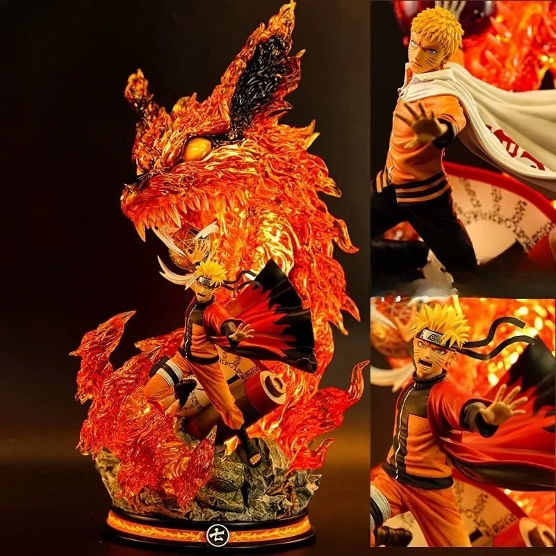 40cm NARUTO Uzumaki Naruto Animation Peripherals Model Seventh Generation Hokage Figure Decoration Festival Gift Toy Collection