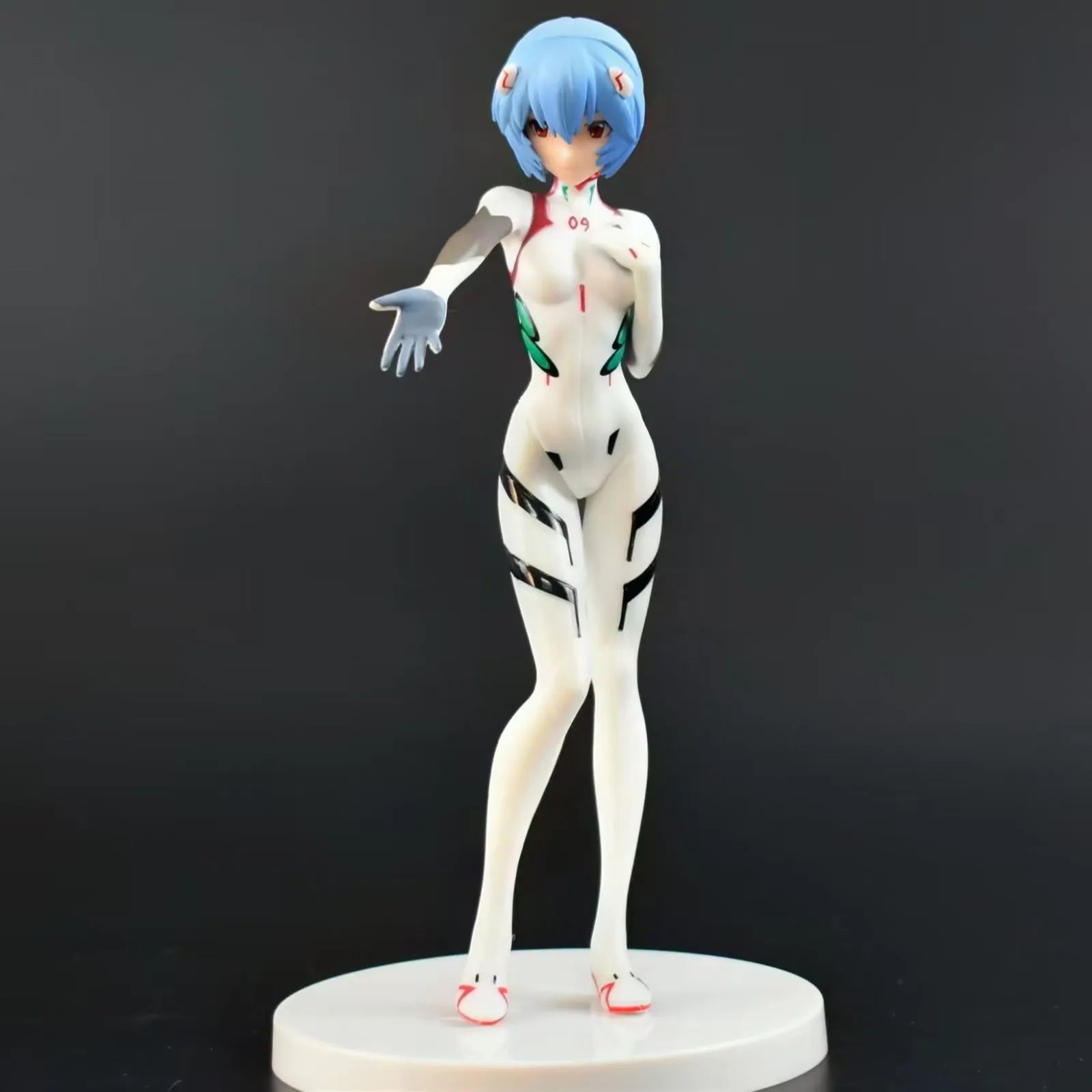 20CM Anime EVA Ayanami Rei Figure Short Hair Battle Suit Dress Up Model Toy Gift Collection Action Figure PVC Gift Boxed
