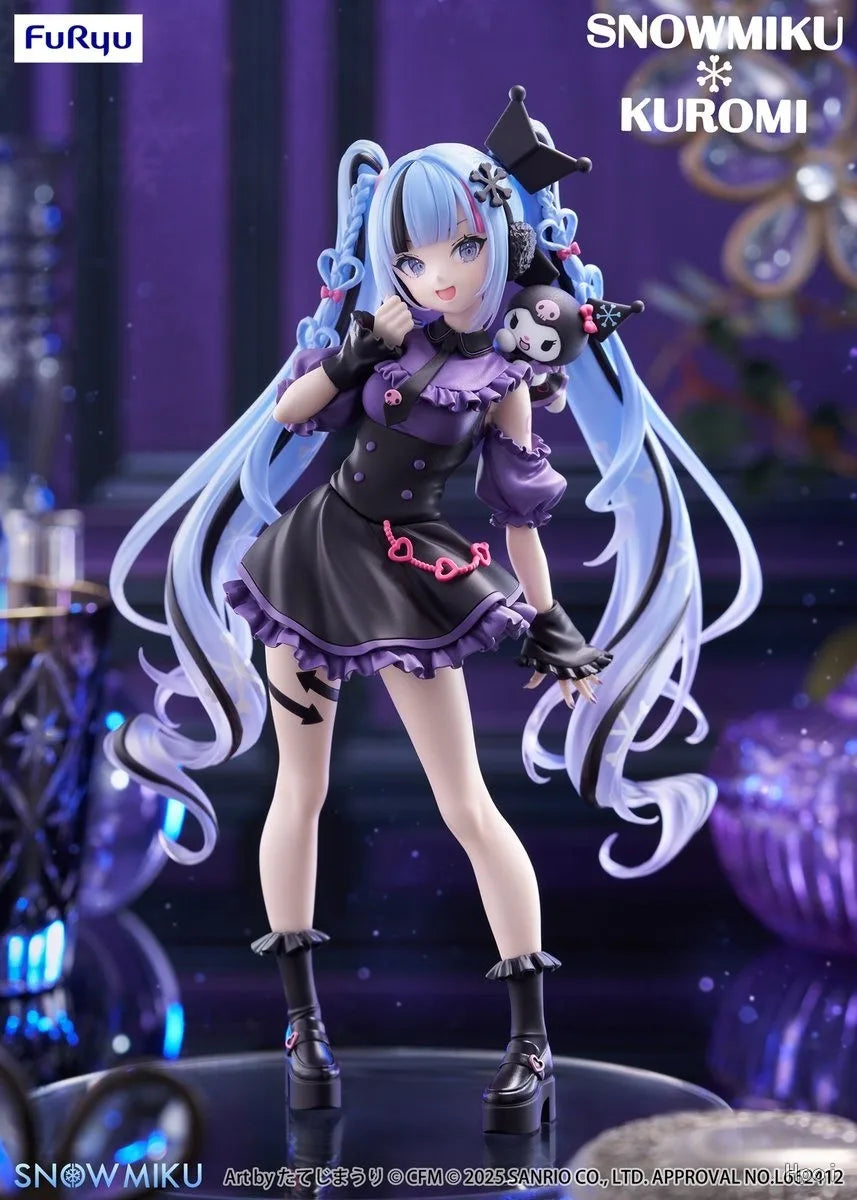 【Pre-sale】Original FuRyu Trio-Try-iT Snow Miku X Kuromi Hatsune Miku Anime Figure Model Toy