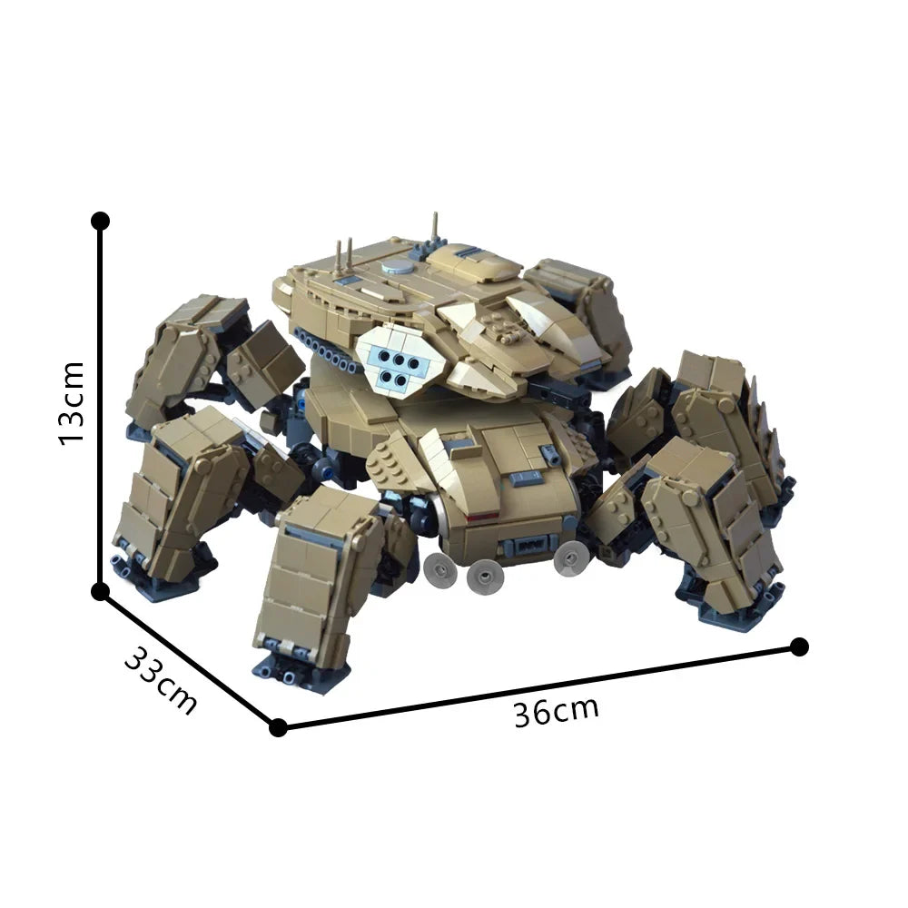 MOC Cyberpunk Chimera Model Building Blocks Mechanical Monsters Military Heavy Duty Taco Brick Toy Adult Gift