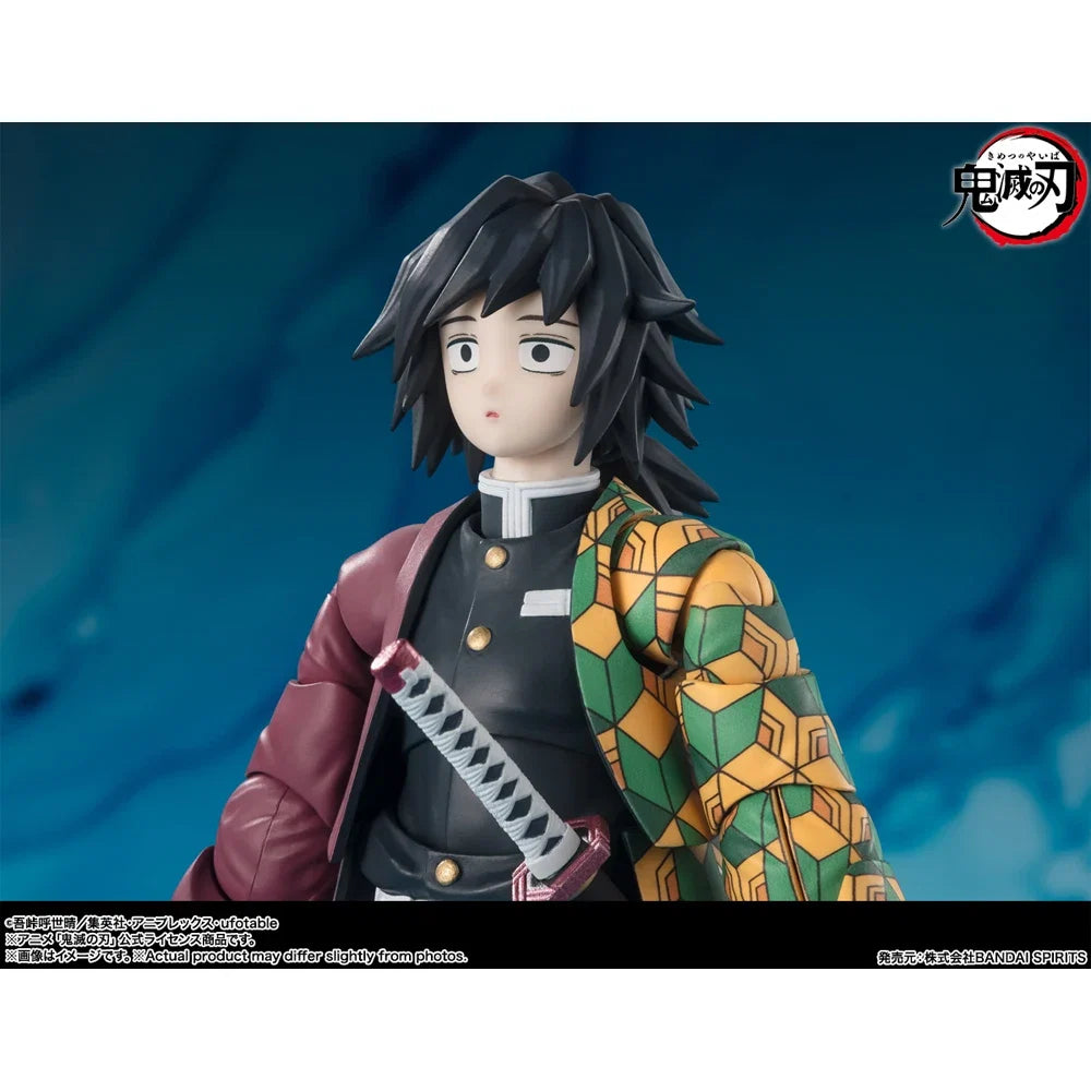 In Stock Original BANDAI SHFiguarts Demon Slayer Giyu Tomioka Figure Action Anime Genuine Model Boxed Toy