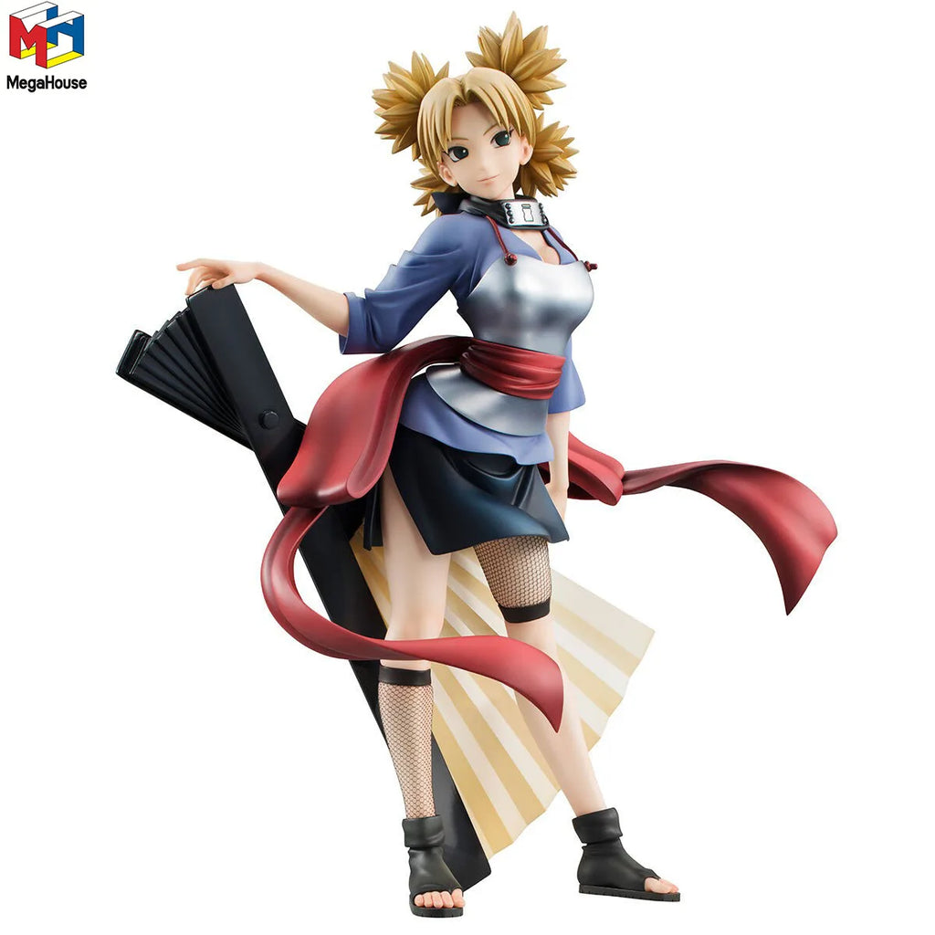 21cm Original MegaHouse GALS NARUTO Shippuden Temari Anime Figure Action Figure Model Decoration Collection Series Garage Kit