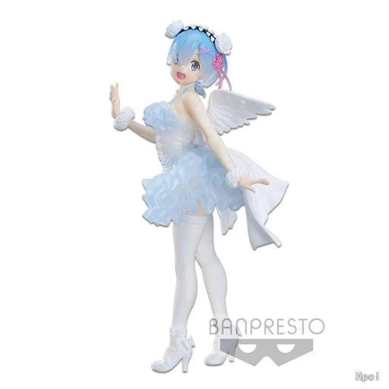 Bandai Japan-Version Megahouse Re Zero Engel Rem Figur PVC Anime Sammler Heimdekoration Detailliert Hochwertiges Sammlerstück