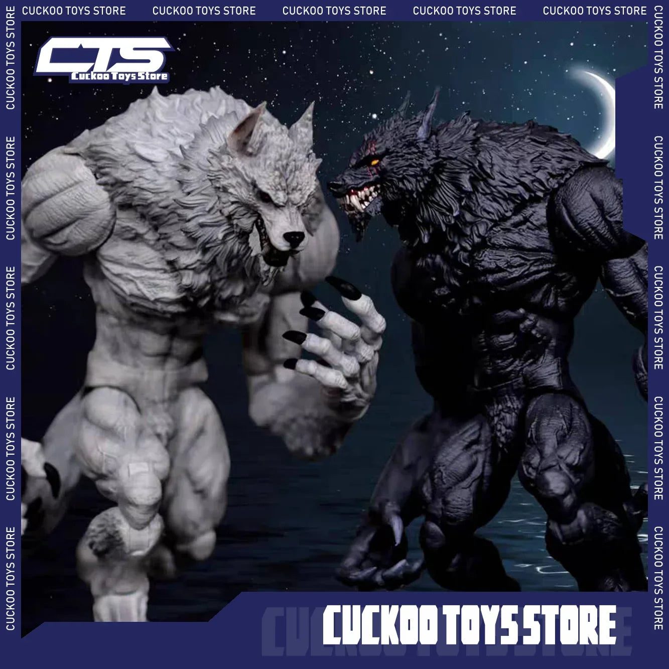 LC The Crypt Fenrir Son Of Loki Nordic Mythological Giant Wolf Full Set 10inch Action Figure Body Fury Animal Model Toys Gifts