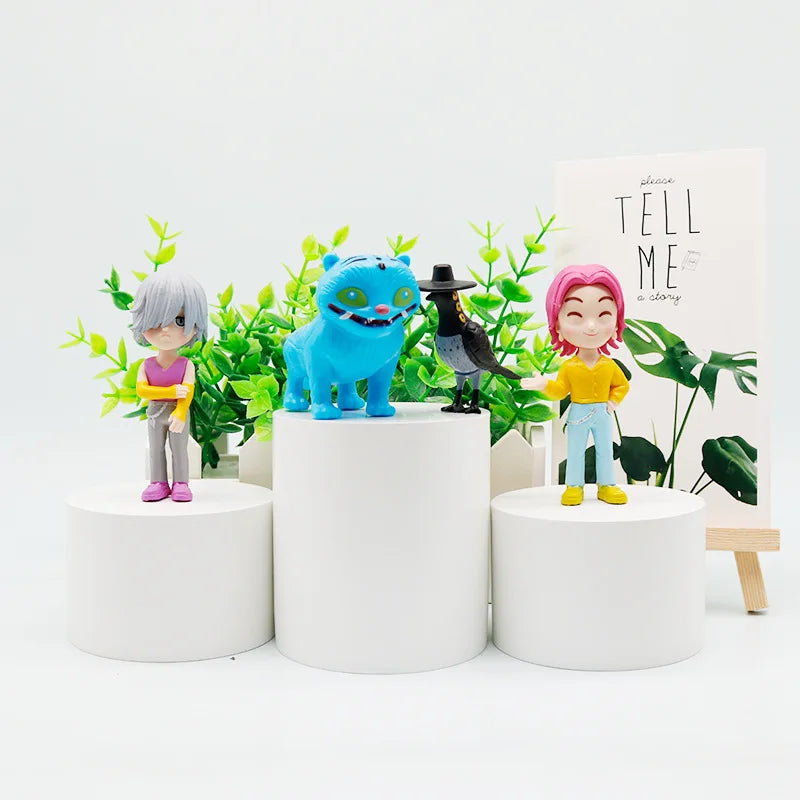 10pcs Q-Version K-Pop Model Figurine Anime Demon Hunters Suit Action Figures Desktop Decoration Ornaments Movie Fans Toy Gifts