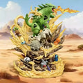 Neue Tyranitar Figur Anime Figuren Sand Serie Familienfigur Tyranitar Sandsturm Szene PVC Statue Sammlung Modell Spielzeug Geschenk