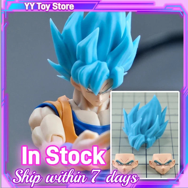 Nono Dragon Ball Z Shf Super Saiyan Action Figure Blue Son Goku Head Model  Collectible Anime Toys Accessory Gift