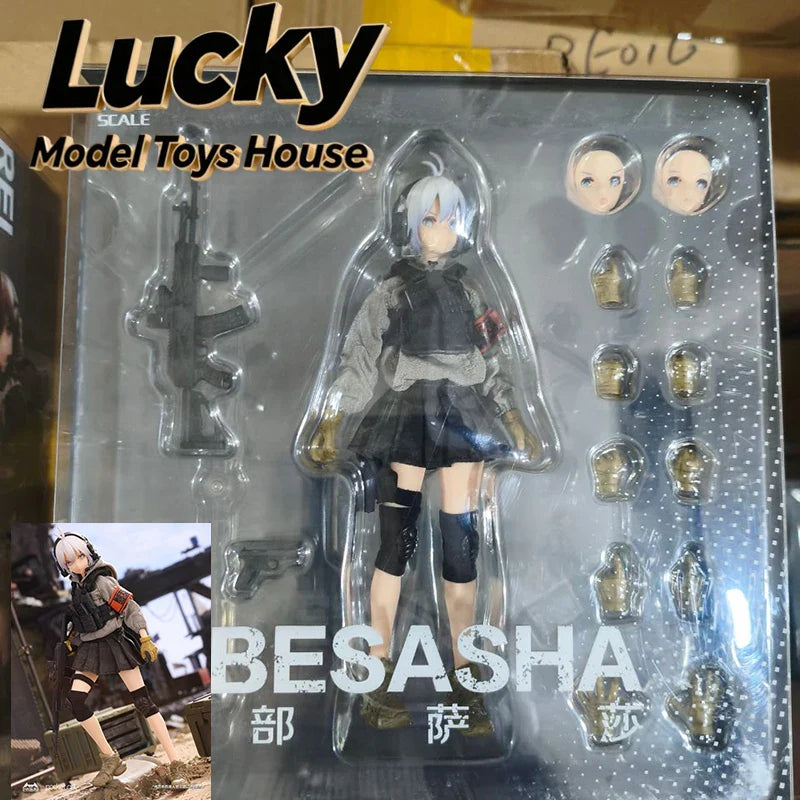 HASUKI Pocket Art Limted PA003 1/12 Maßstab Assassine Sasha Süßes Mädchen Actionfigur 15 cm Mobile Suit Girl Doll Sammlergeschenke