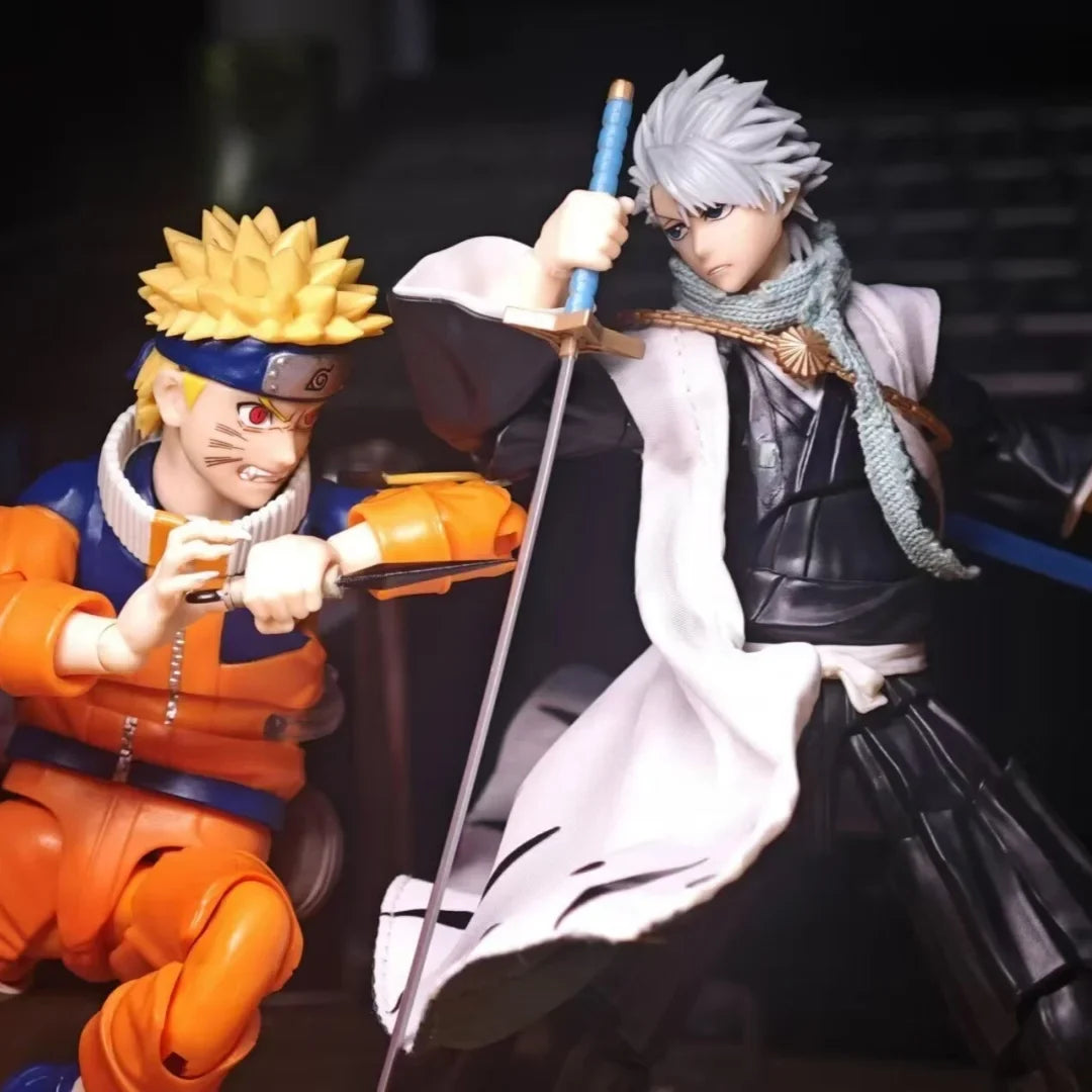 Bleach Anime Hitsugaya Toushirou Shf Cloak Built In Iron Wire Handmade Clothes Is Suitable for 1/12 Size Movable Humanoid Toys