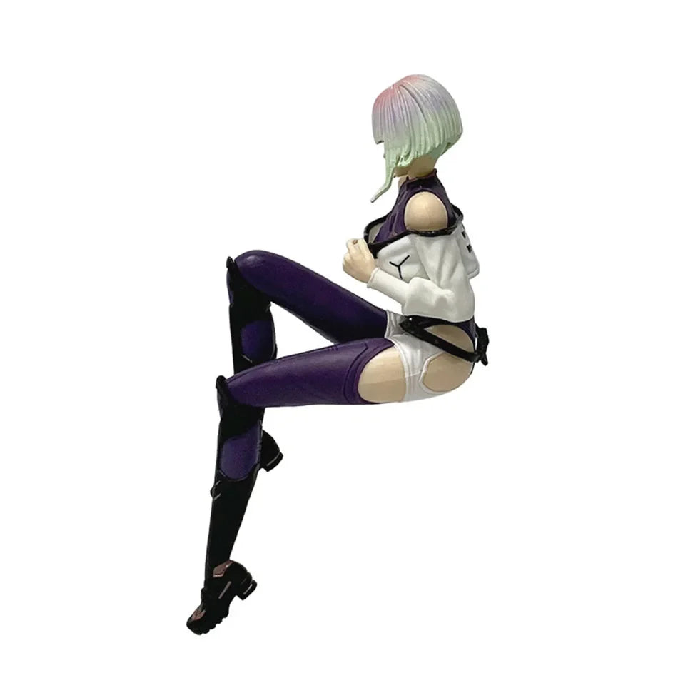 Edgerunners Anime Figurines -Cyberpunk Style  Lucy  Sitting Poses | Street Samurai Desktop Model Toys, Fan Collection
