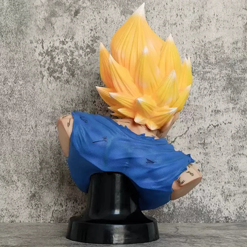 37CM Dragon Ball Z Anime Figure Demonized Vegeta Half Bust Super Saiyan Pvc Model Decoration Ornaments Collection Kids Gift Toys