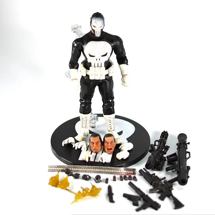 Marvel 1/12 Mezco Ant Punisher Sdcc Cloth Movable 6-inch Figure Doll Hand-made Model White Penalty Uncle Skull Carving Toys