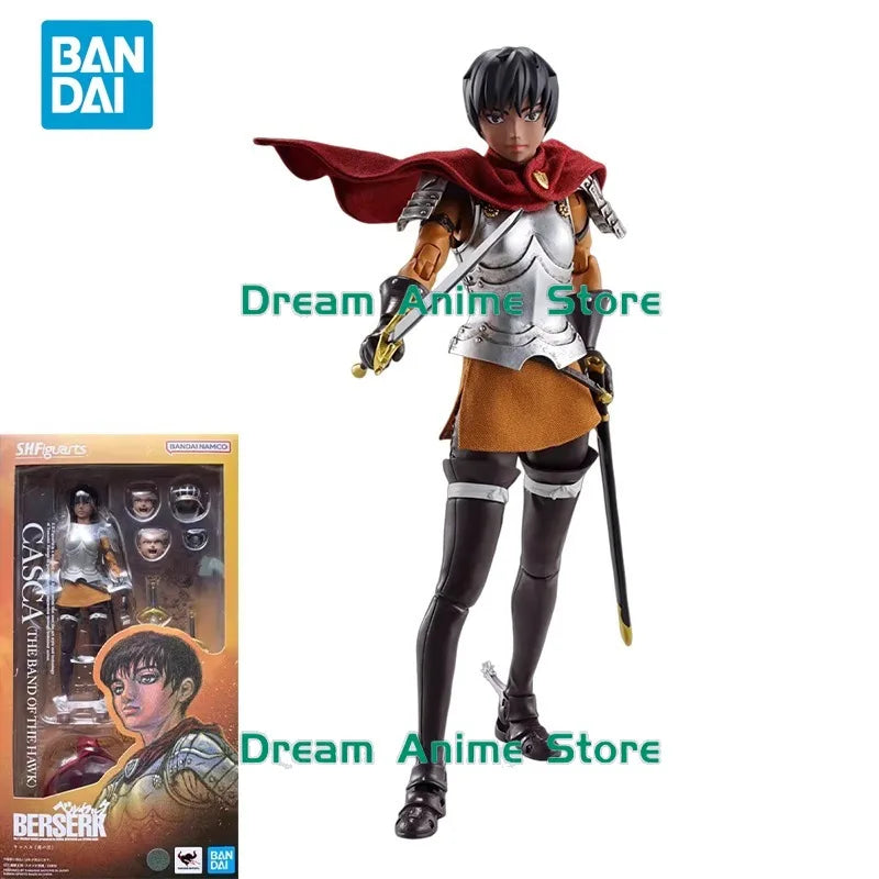 Bandai Original Berserk Anime Figur SHF Casca Band of The Hawk Actionfigur Spielzeug für Kinder Geschenk Sammlermodell Ornamente