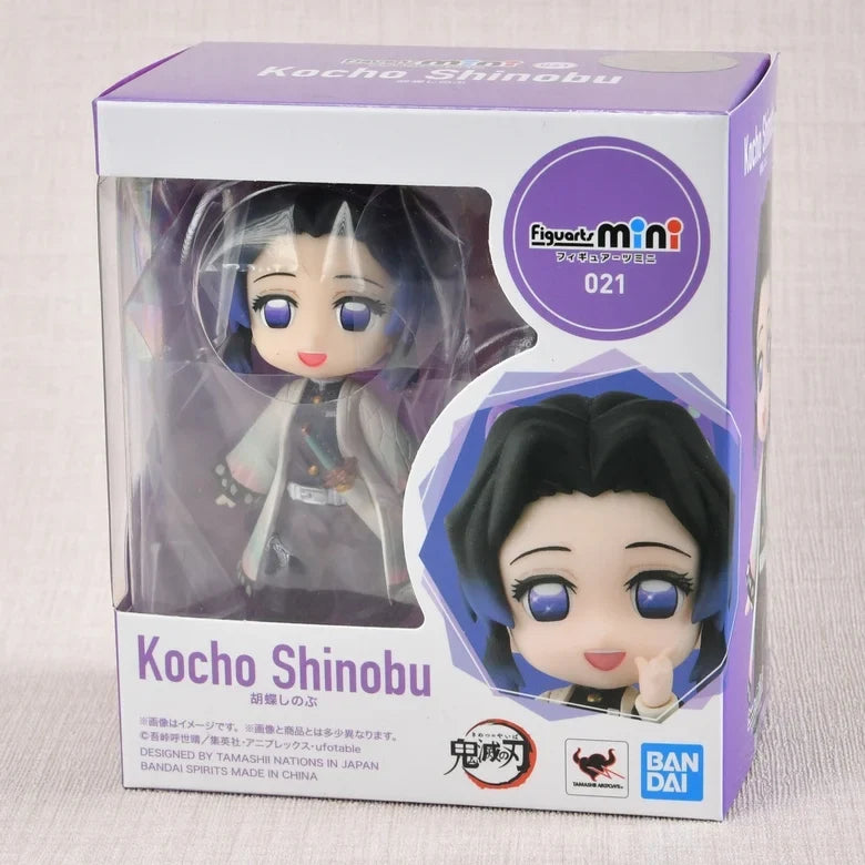 Bandai Genuine Demon Slayer Kochou Shinobu Action Figures Model Figuarts Mini Series Doll Toy Collectible Gift Children Original