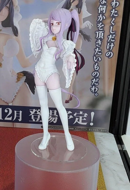 Banpresto Original OVERLORD Anime Shalltear Glitter & Glamours White Dress Anime Figure Action Figures Model Figurine Collection