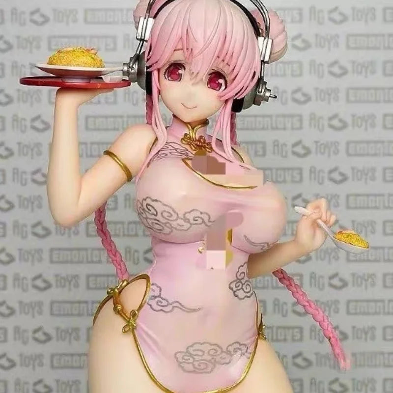 Emontoys Sonicomi Super Sonico Figure Cheongsam 1/7 Anime Girl Pvc Action Figure Toy Sonico Statue Game Collection Model Doll