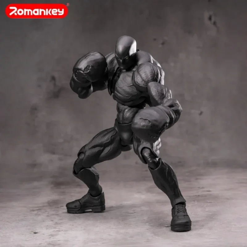 Romankey Big Guy Black Male Body Action Figure - Limited Edition Original PVC Muscle Replaceable Accessories for WF Exhibition